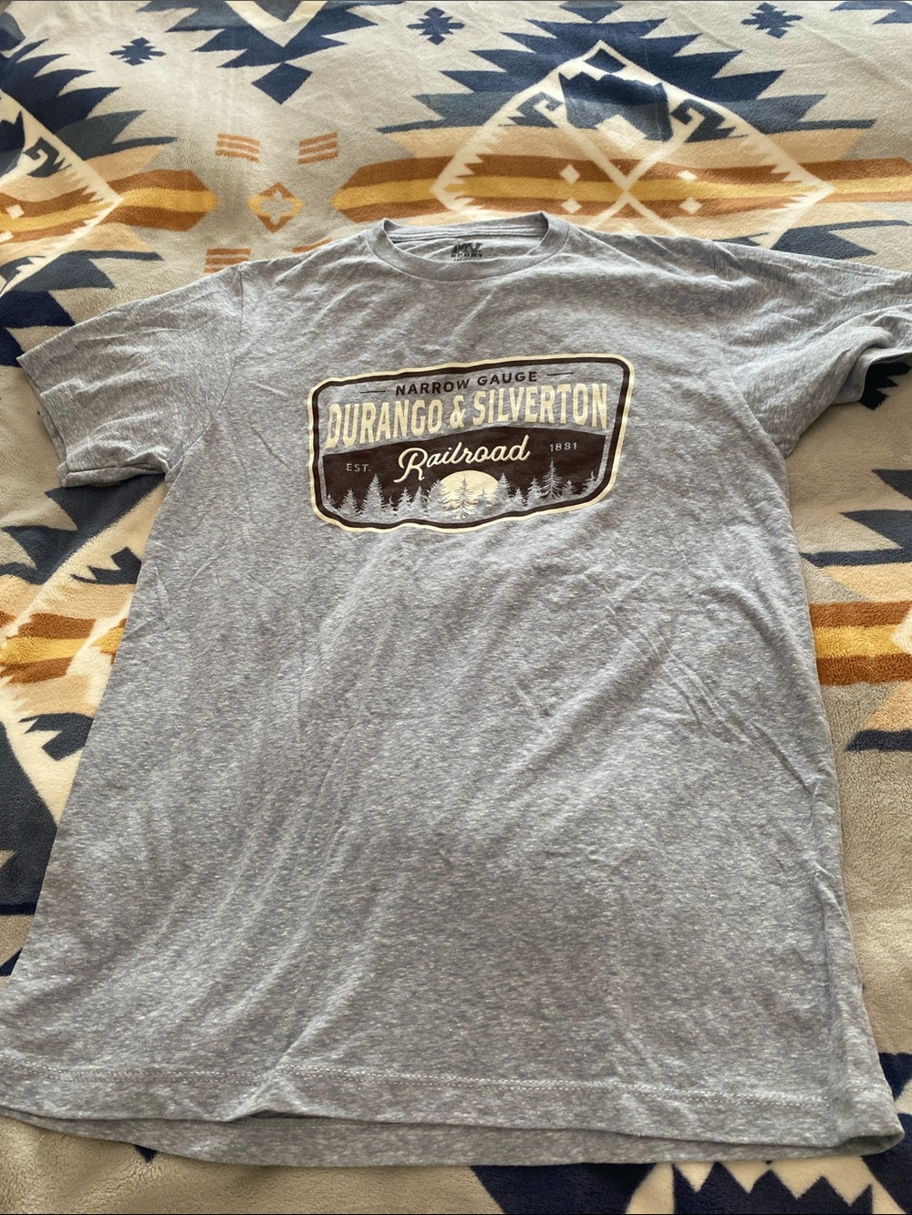 MV Sport Durango & Silverton Railroad Graphic Tee - Gray with Brown Accent